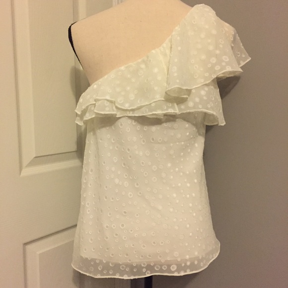 THE LIMITED Asymmetrical Double Ruffle Trim Blouse - Picture 2 of 5